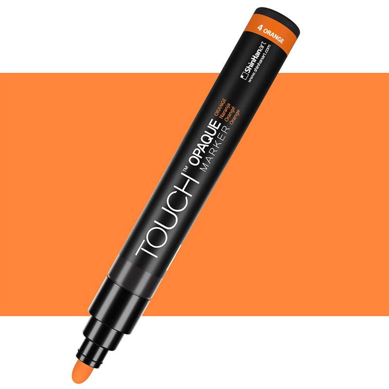 ماژیک همه کاره Touch Opaque مدل Orange Medium کد 4