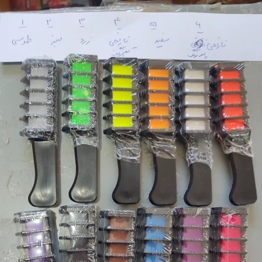 گچ مو رنگی شانه ای - نگارهاب