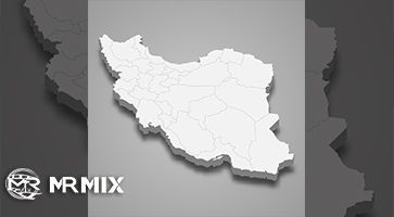 دانلود فایل لایه باز : وکتور نقشه سه بعدی ایران iran map
