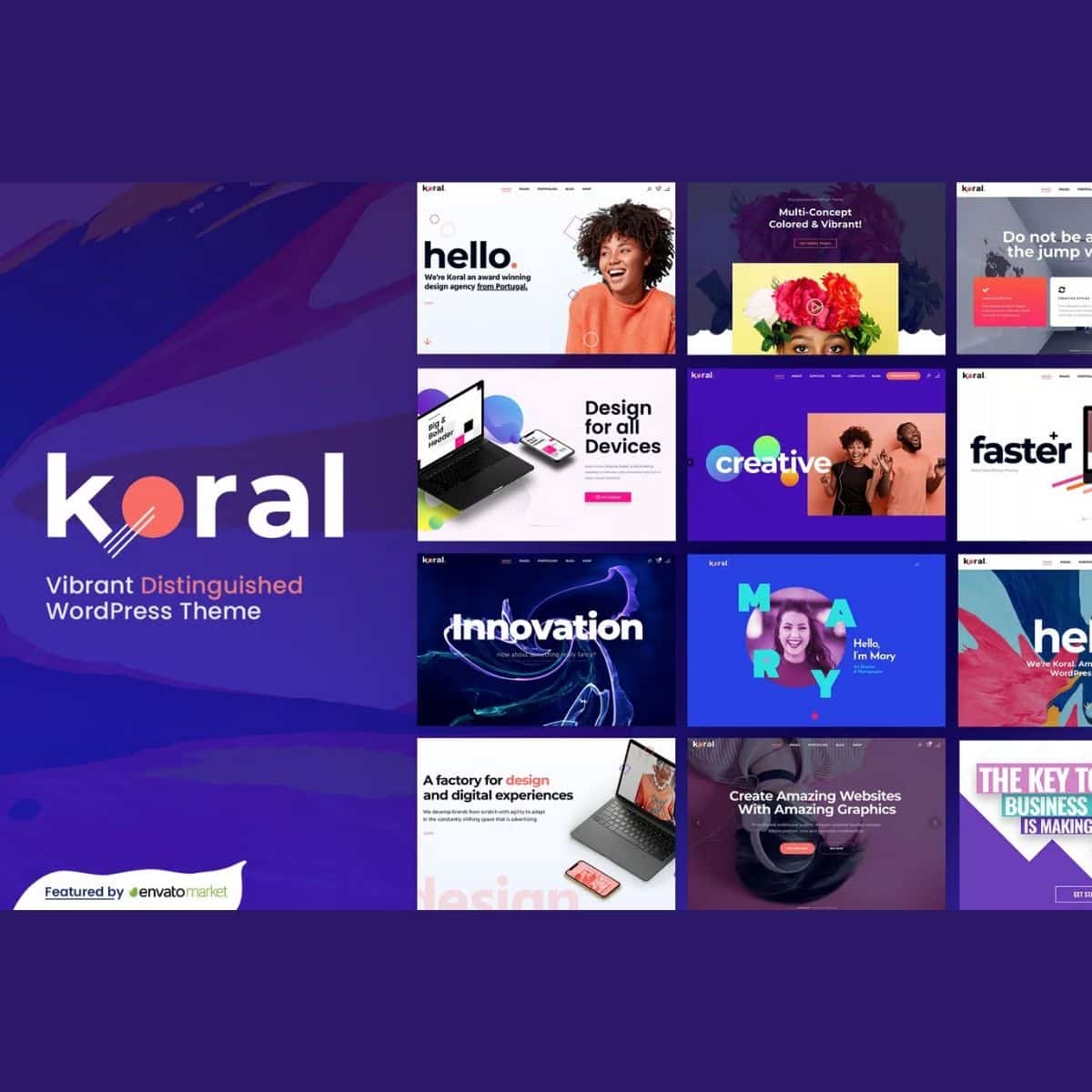 قالب چندمنظوره و حرفه‌ای وردپرس کورال | پوسته Koral Multi-Concept