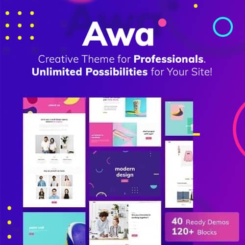 پوسته پرتفولیو آوا | قالب Awa Portfolio