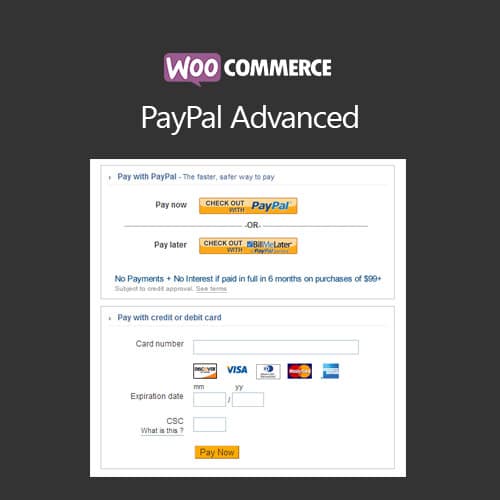 افزونه ووکامرس پی پال پیشرفته | WooCommerce PayPal Advanced