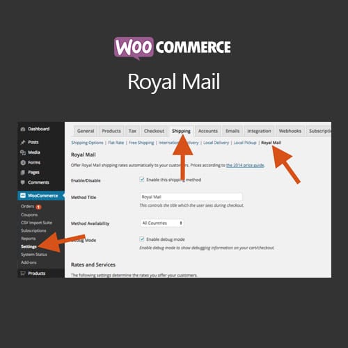 افزونه ووکامرس رویال میل | WooCommerce Royal Mail