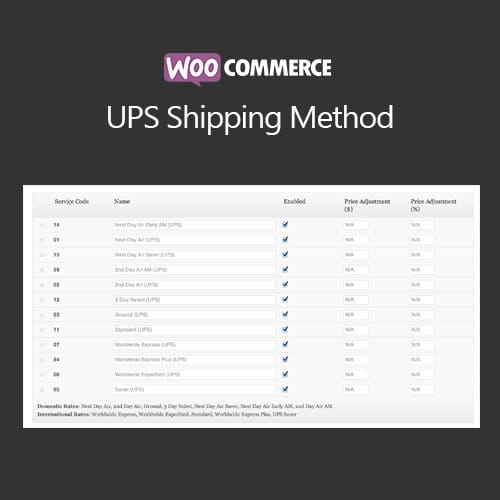 افزونه ووکامرس متد باربری | UPS Shipping method