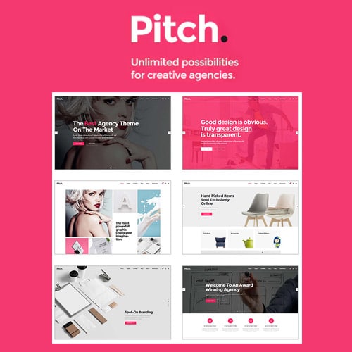 پوسته نمونه کار خلاقانه وردپرس | Pitch