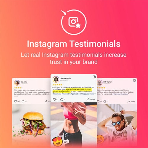 افزونه نمایش پست های اینستاگرام در وردپرس | Instagram Testimonials