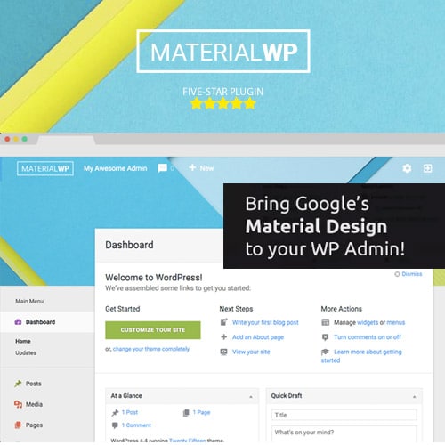 افزونه مدیریت پوسته داشبورد وردپرس | Material WP