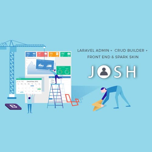 اسکریپت پنل مدیریت لاراول | Josh – Laravel Admin Template + Front End + CRUD