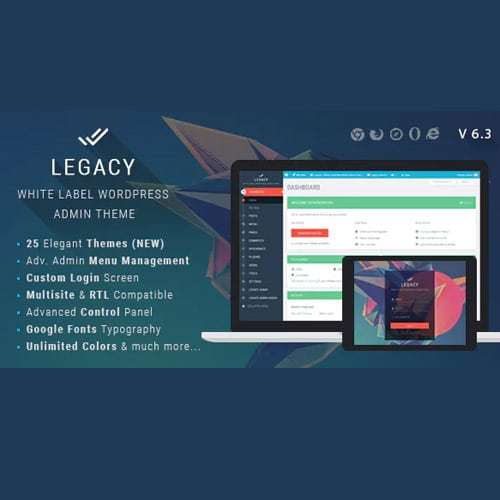 افزونه تغییر پوسته مدیریت وردپرس | Legacy – White label