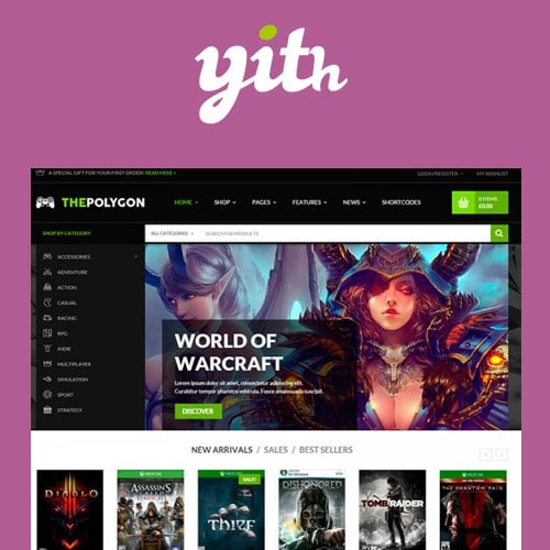 قالب وردپرس محصولات دیجیتالی و بازی | YITH The Polygon