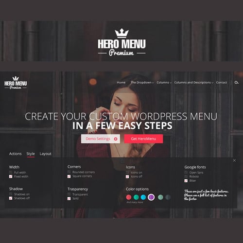 افزونه وردپرس مگامنو | Hero Menu