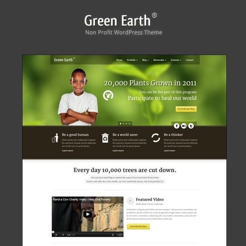 قالب وردپرس محیط زیست | Green Earth