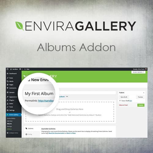 افزونه گالری تصاویر انویرا | Envira Gallery – Albums Addon