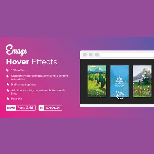 افزونه ایمیج افکت افزودنی حرفه‌ای تصاویر المنتور | Emage – Image Hover Effects for Elementor