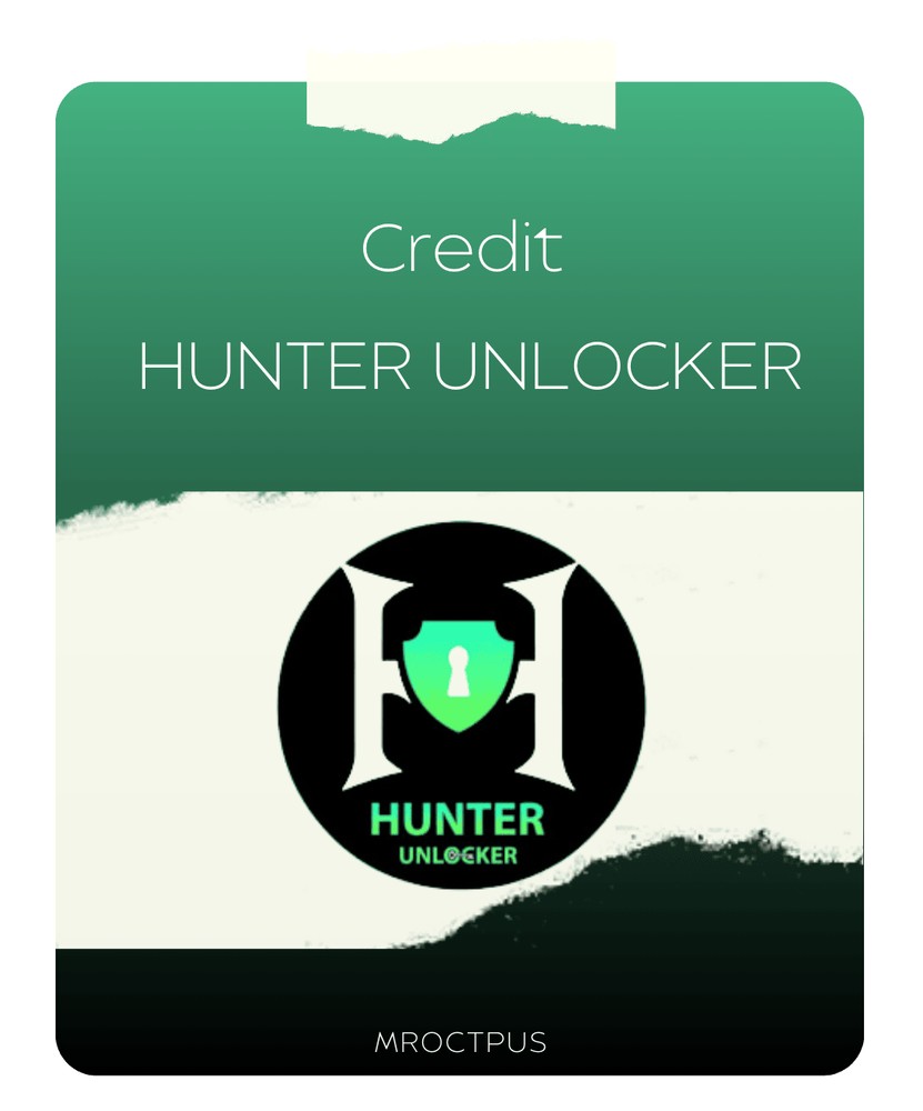 کردیت ابزار hunter unlocker - مستر اختاپوس