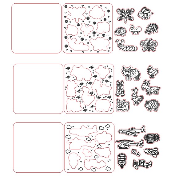 دانلود ۳ طرح پازل آموزشی و بازی فکری کودکانه | Kids Puzzle Designs