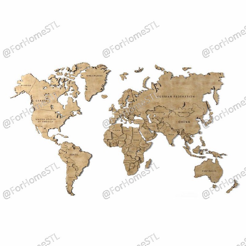 فایل سه‌بعدی Printable-World-Map-Puzzle – Printable-World-Map-Puzzle