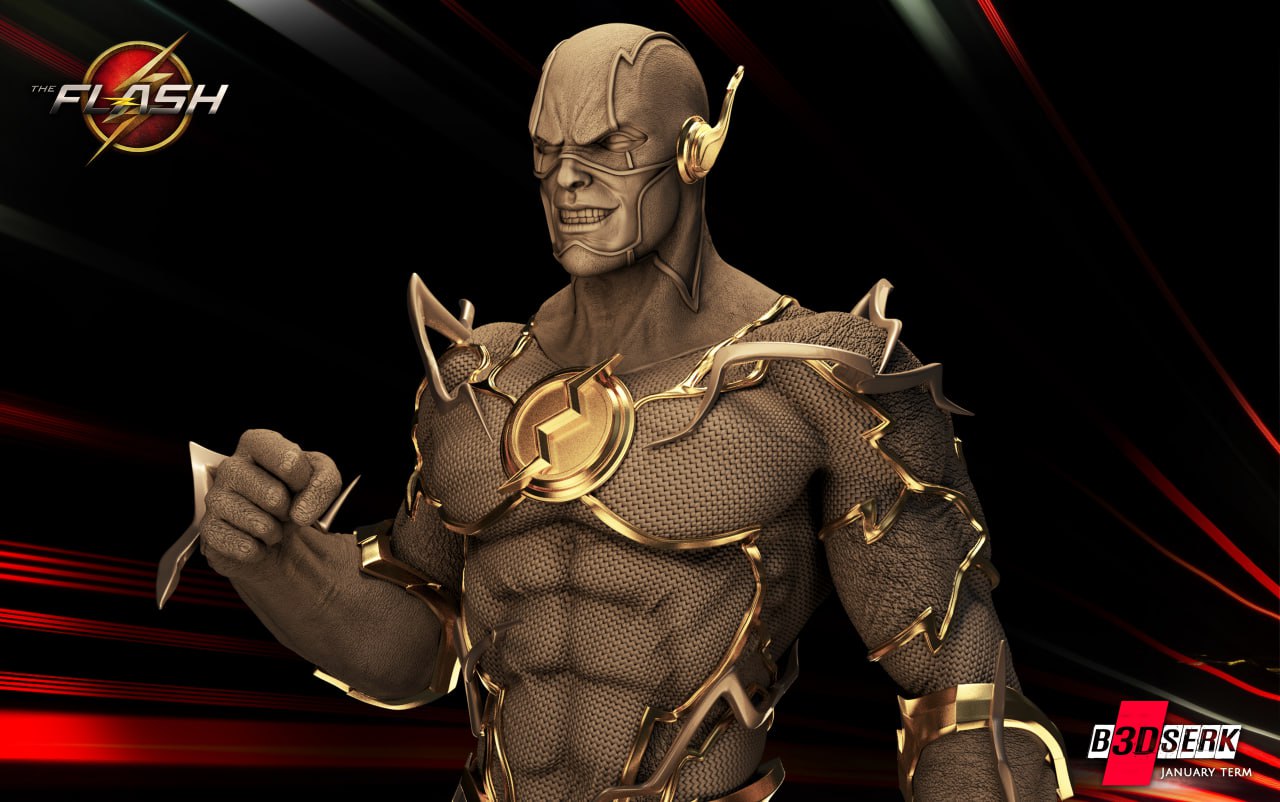 فایل سه‌بعدی B3DSERK – Flash – DC Comics -3D Bust Print – B3DSERK – Flash – DC Comics -3D Bust Print