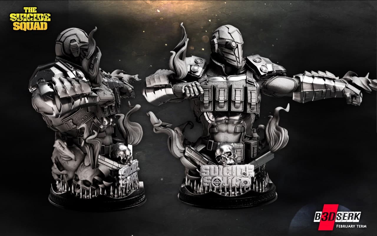 فایل سه‌بعدی B3DSERK – Deadshot Bust 260mm Non Supported – B3DSERK – Deadshot Bust 260mm