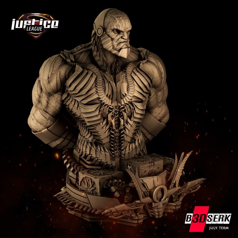 فایل سه‌بعدی B3DSERK – Darkseid Bust 240mm Comic Head ONLY pre supported – B3DSERK – Darkseid Bust
