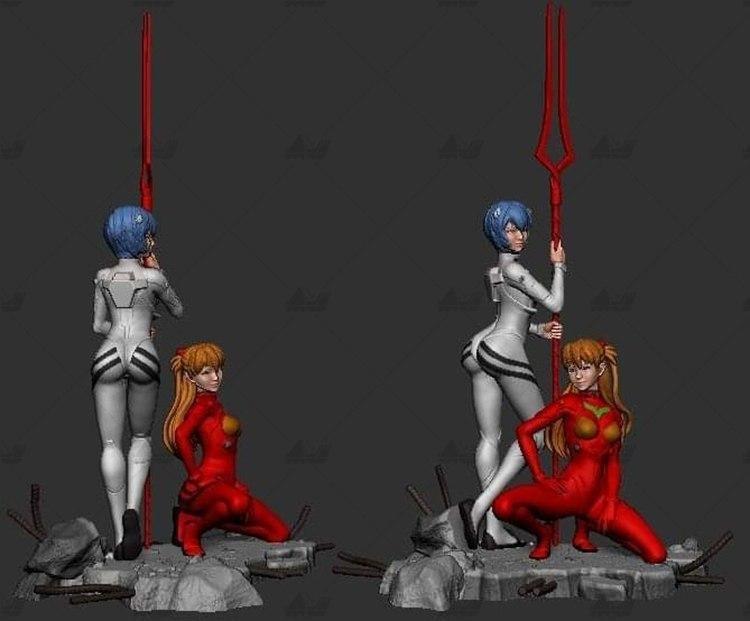 فایل سه‌بعدی Asuka and Rei – Asuka and Rei