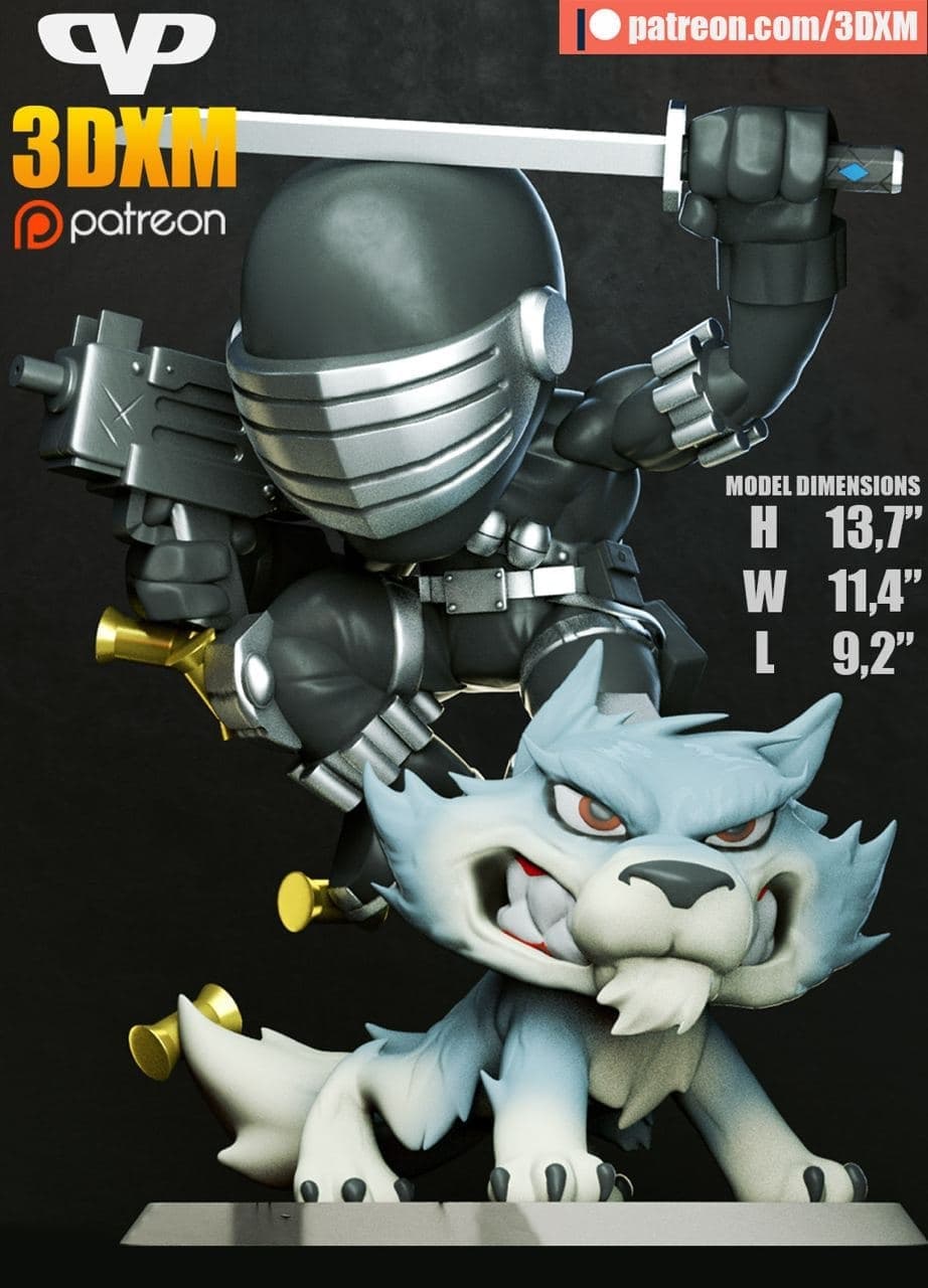 فایل سه‌بعدی 3DXM – Snake Eyes Chibi – 3DXM – Snake Eyes Chibi