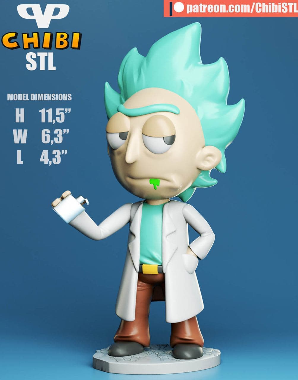 فایل سه‌بعدی 3DXM – Rick Chibi – 3DXM – Rick Chibi