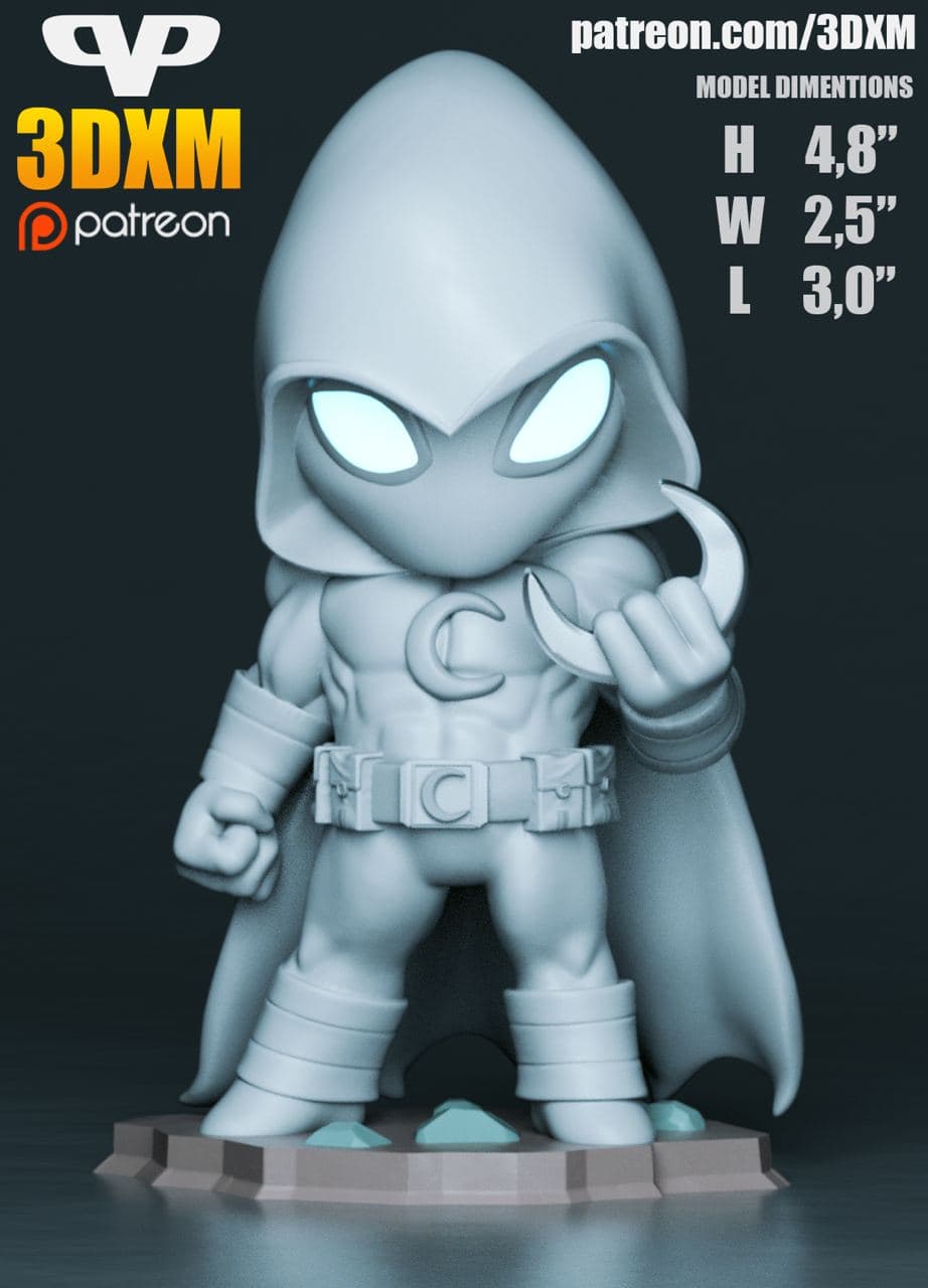 فایل سه‌بعدی 3DXM – Moon Knight Chibi – 3DXM – Moon Knight Chibi