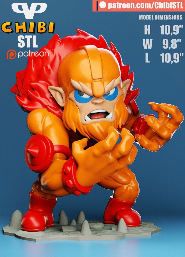 فایل سه‌بعدی 3DXM – Beast Man Chibi – 3DXM – Beast Man Chibi