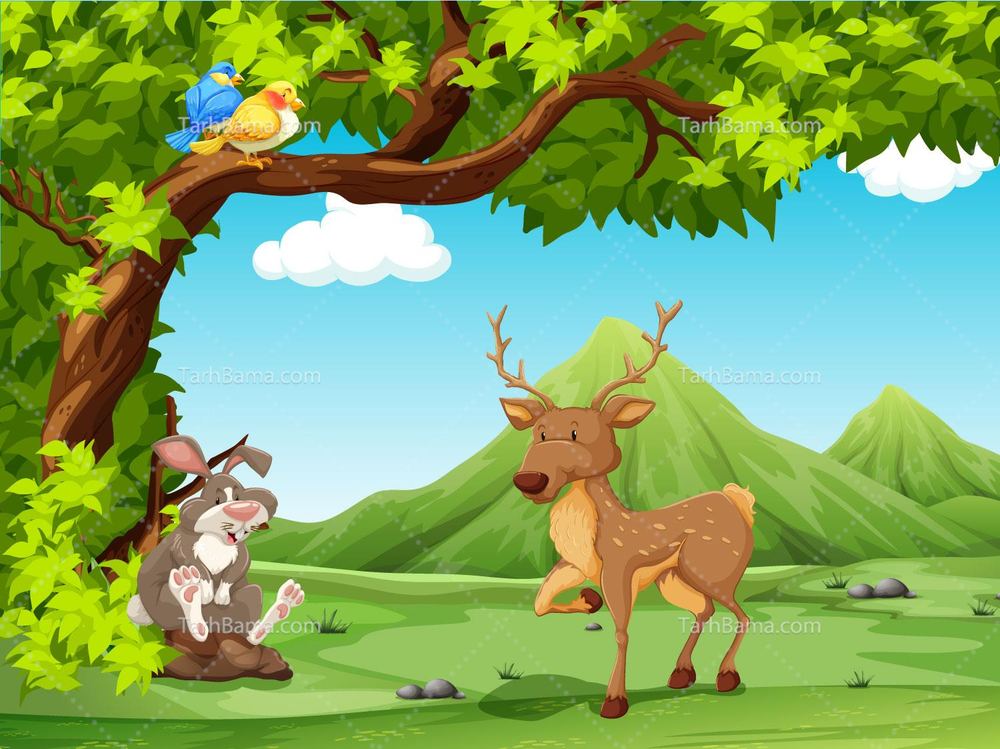 وکتور حیوانات در جنکل
