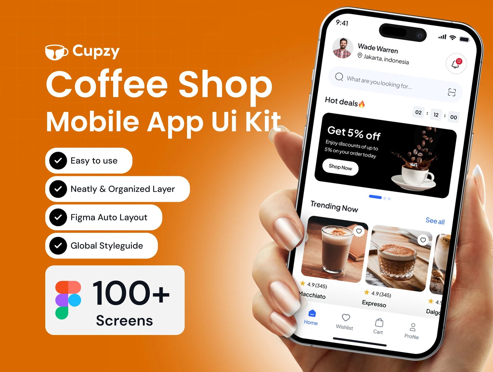 دانلود Cupzy Coffee Shop App UI Kit