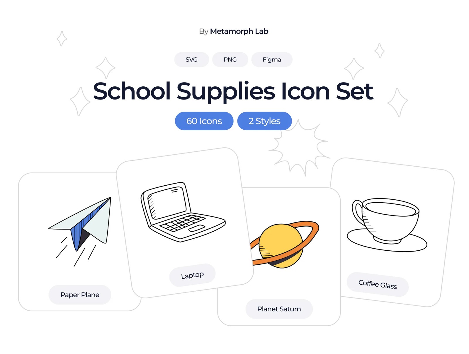 دانلود School Supplies Icon Set