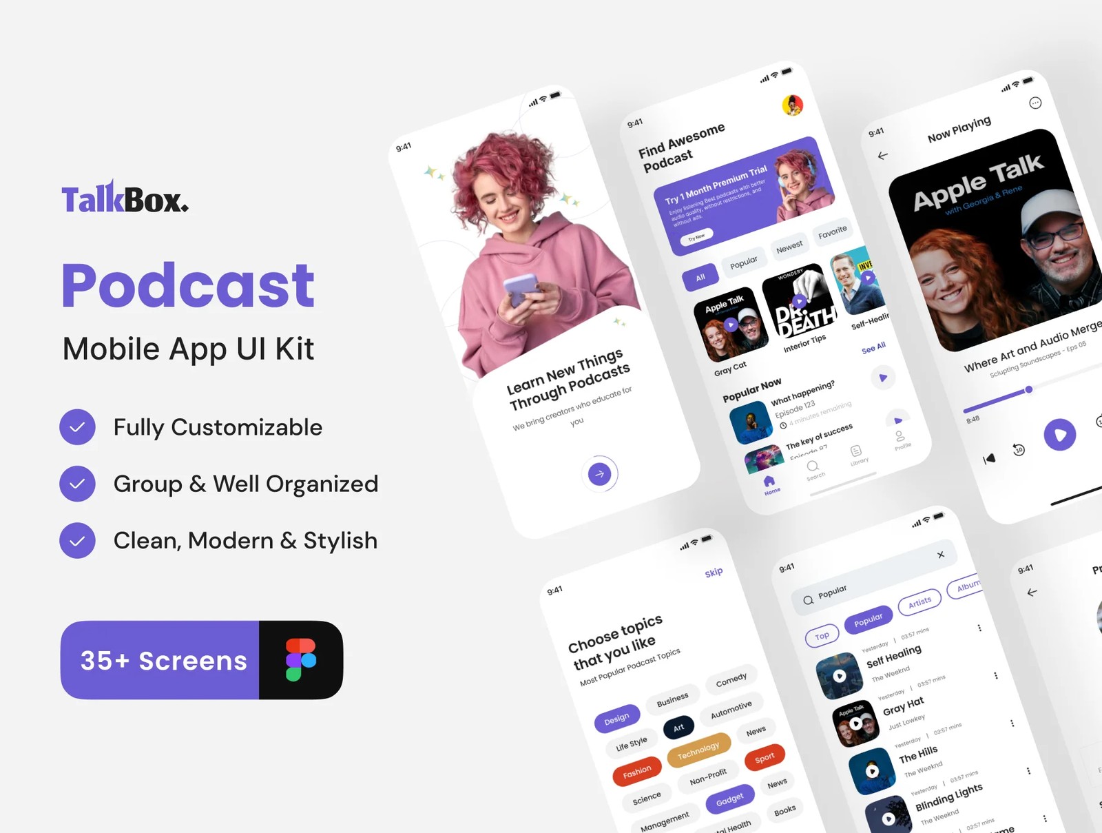 دانلود TalkBox – Podcast App UI Kit
