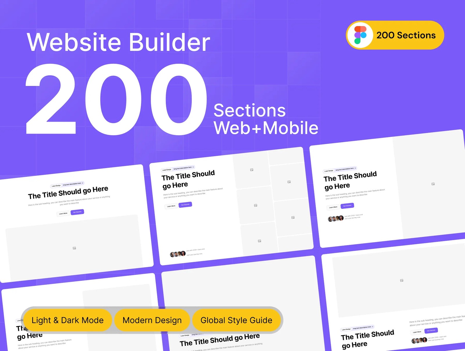 دانلود Website Builder Sections UI Kit +200 Sections