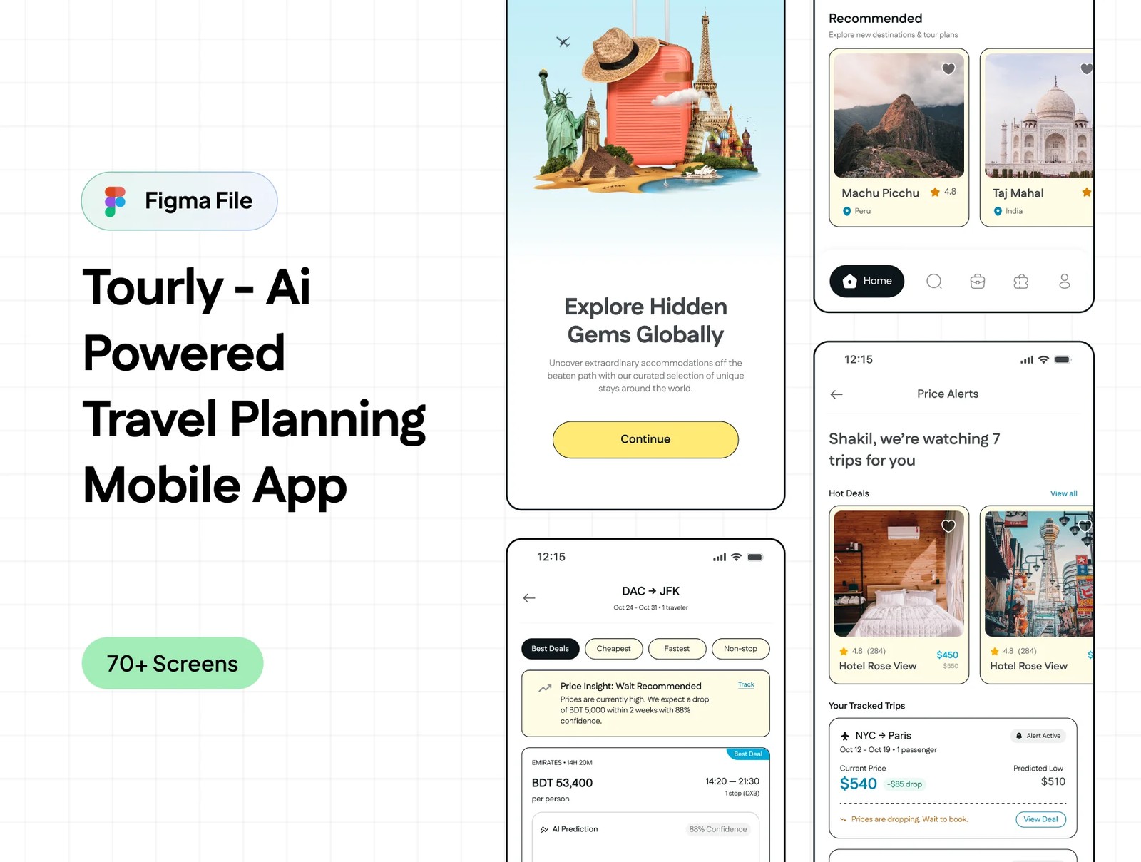 دانلود Tourly – AI Powered Travel Planning App UI Kit