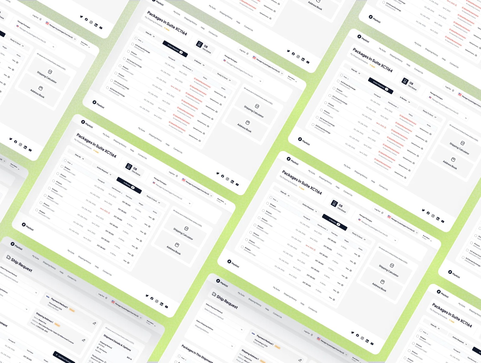 دانلود Shipping Service & Warehouse Management Dashboard UI Kit