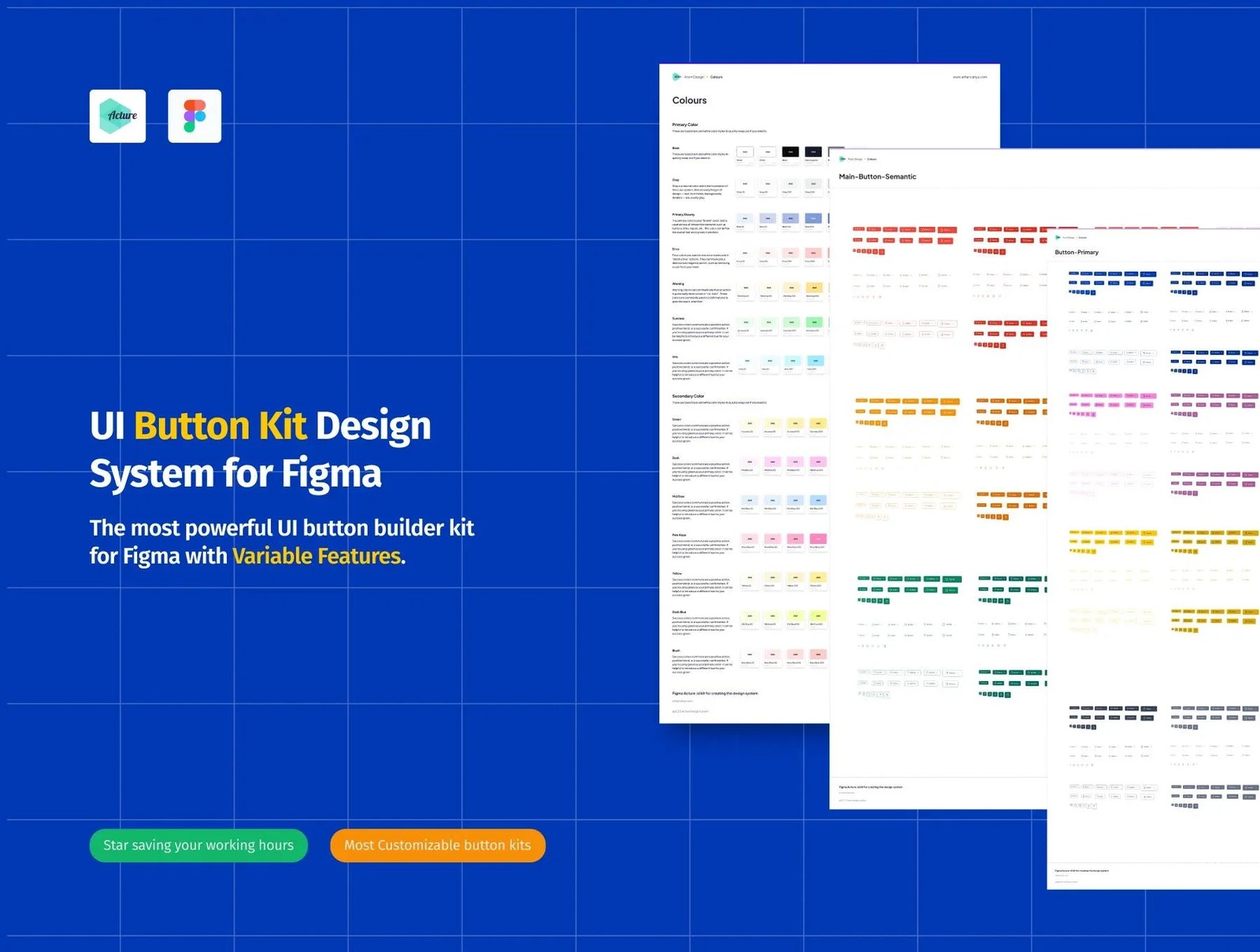 دانلود UI Button Design System – Figma