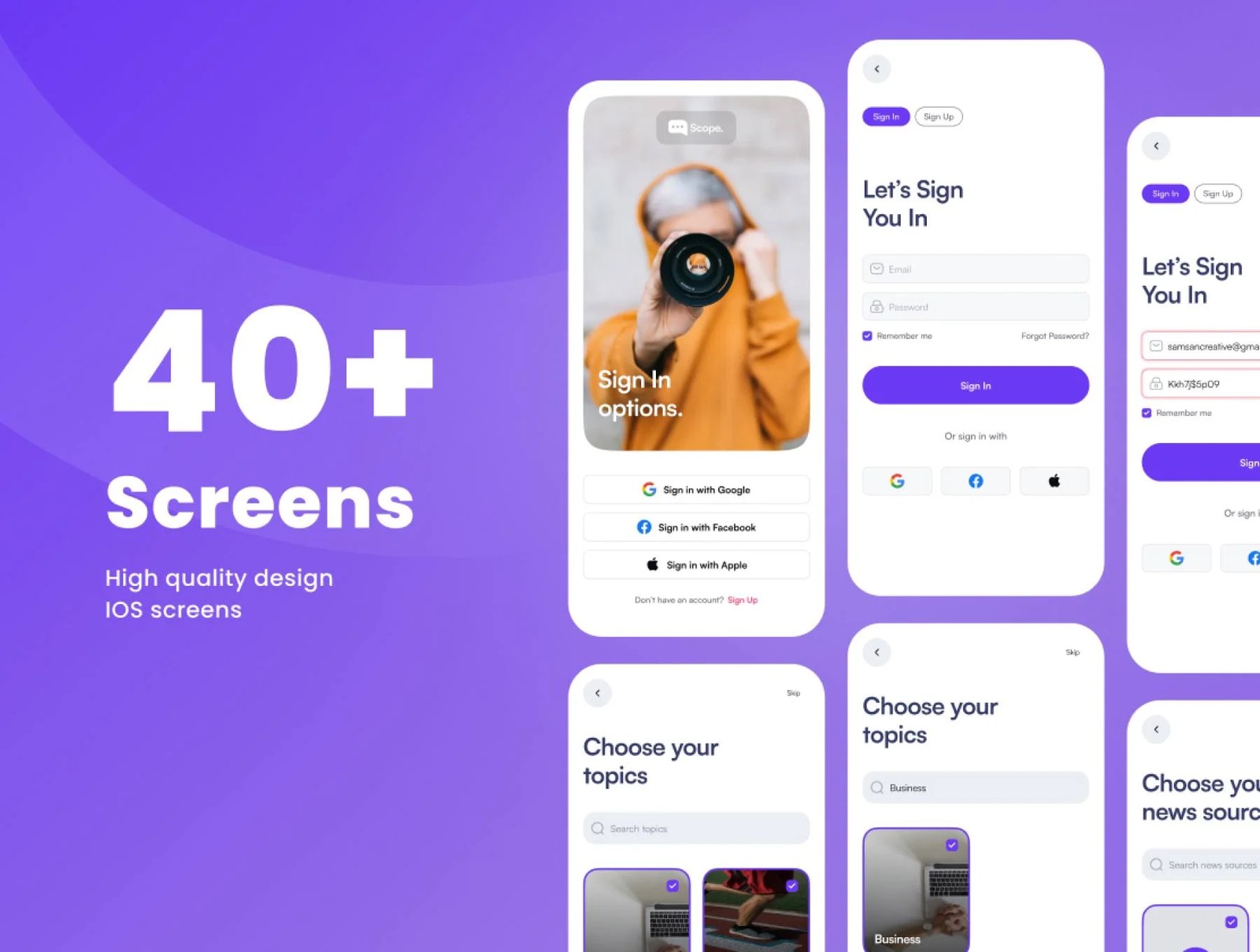 دانلود Scope – News App UI Kit