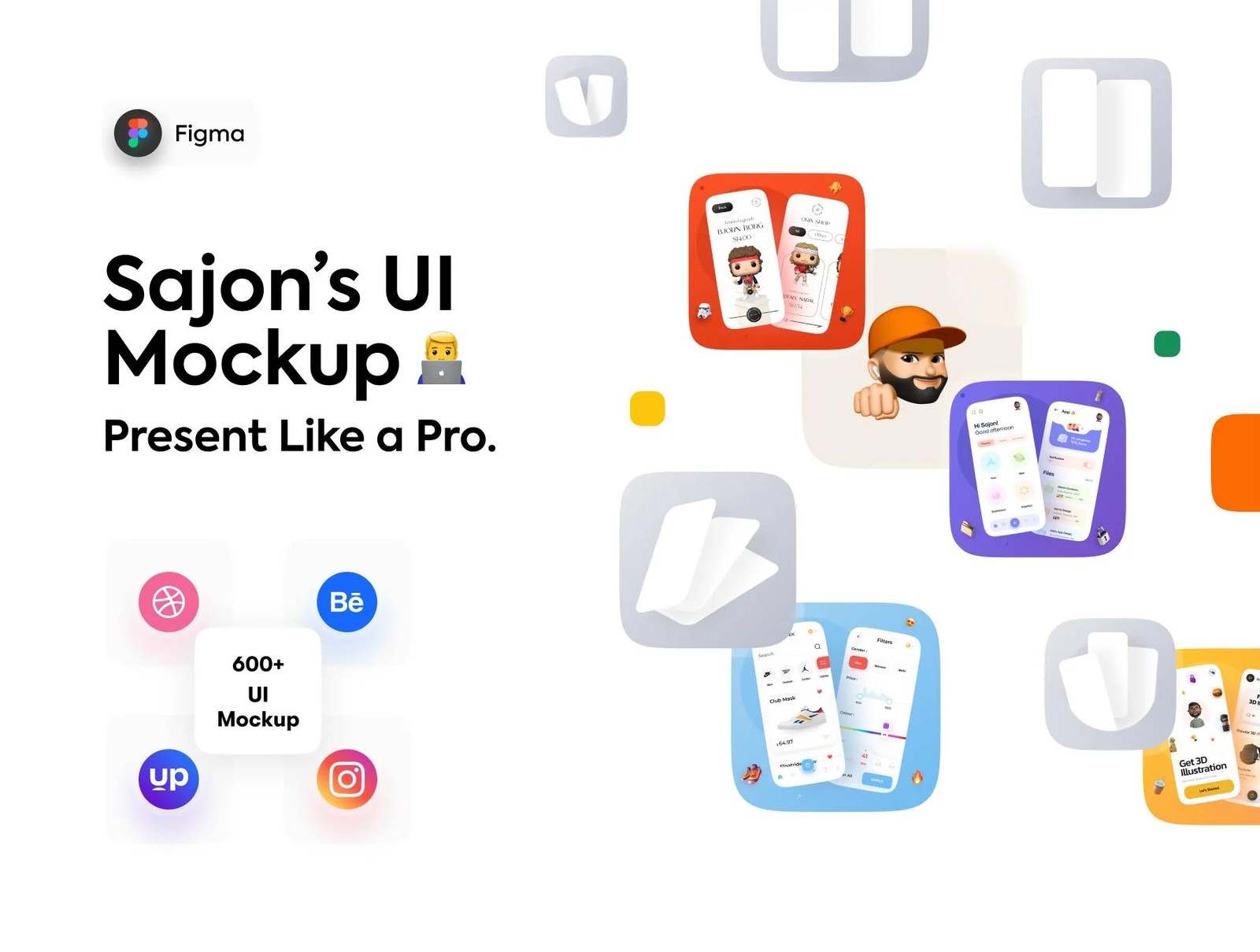 دانلود Sajon – UI Mockup Kit