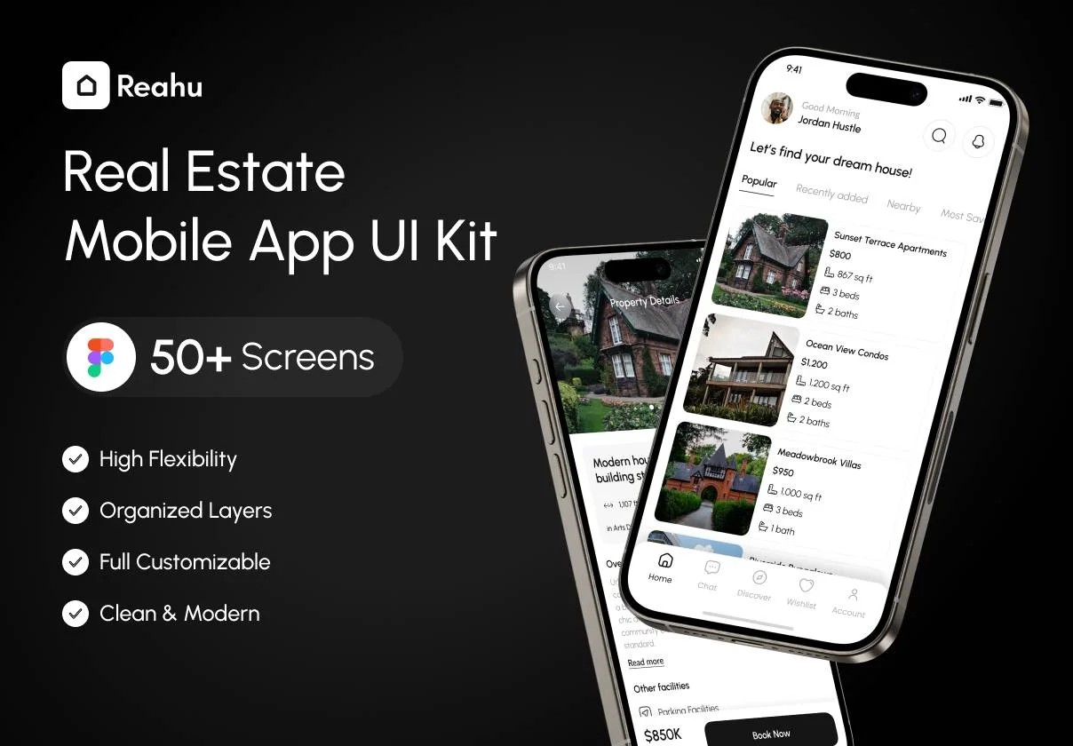 دانلود Reahu – Real Estate App UI Kit