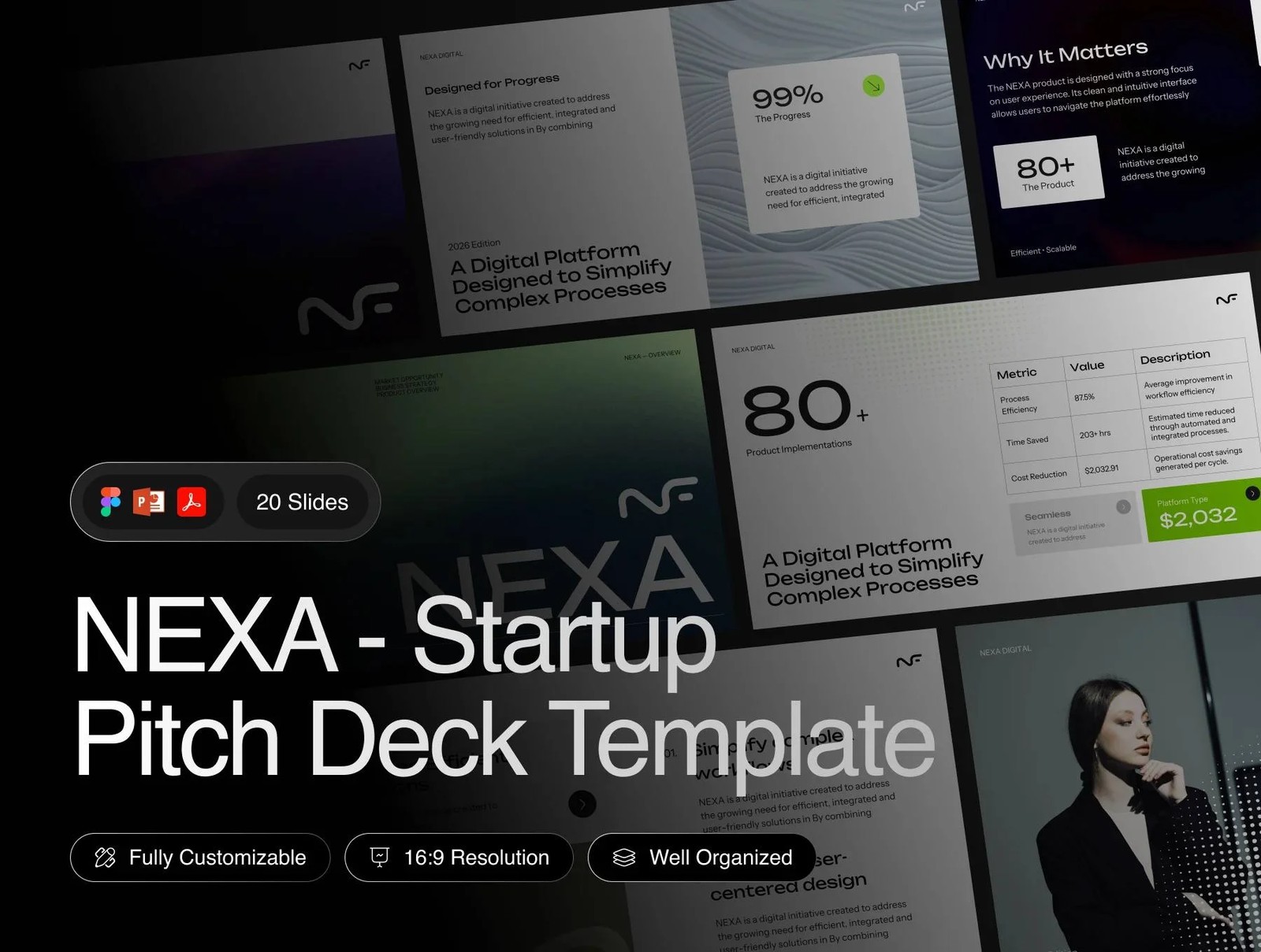 دانلود Nexa – Startup Pitch Deck Template