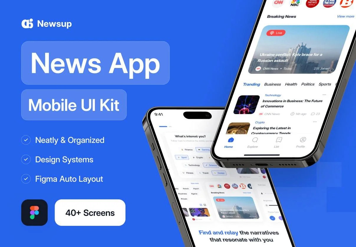 دانلود Newsup – News App UI Kit
