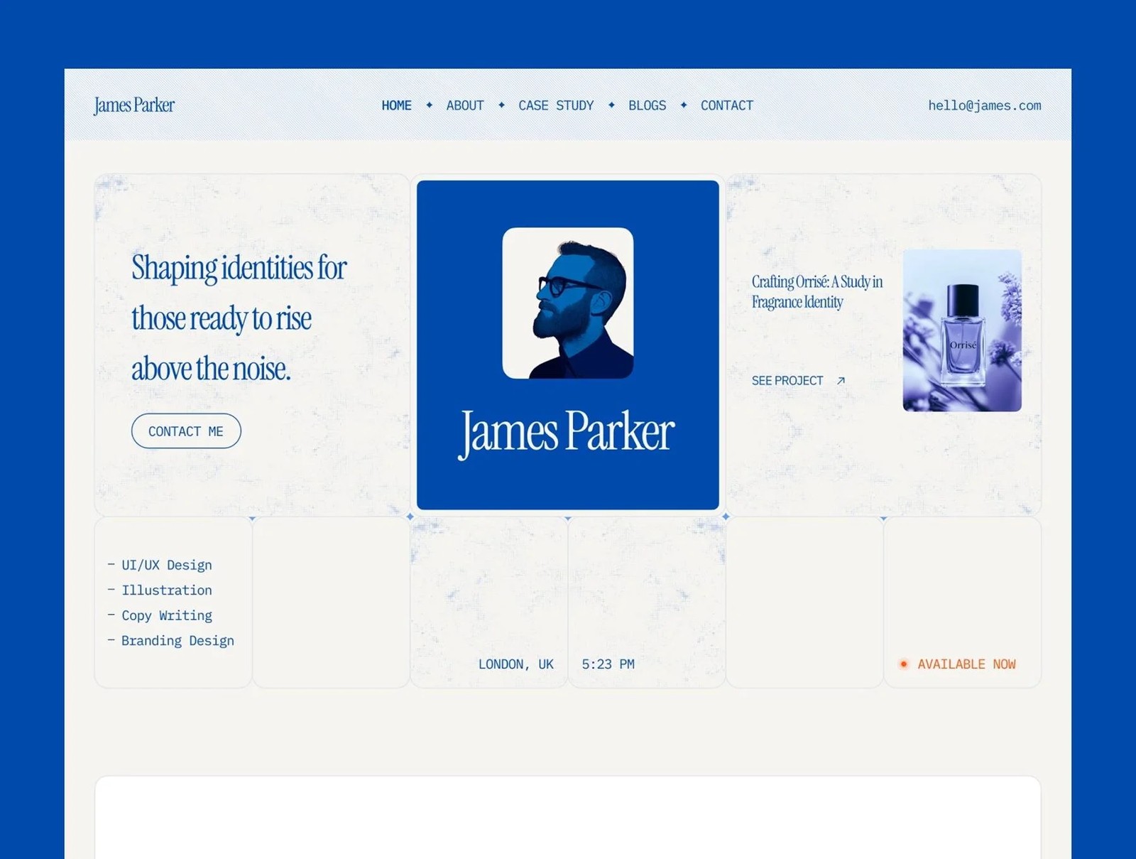 دانلود James Parker – Personal Portfolio Framer Template