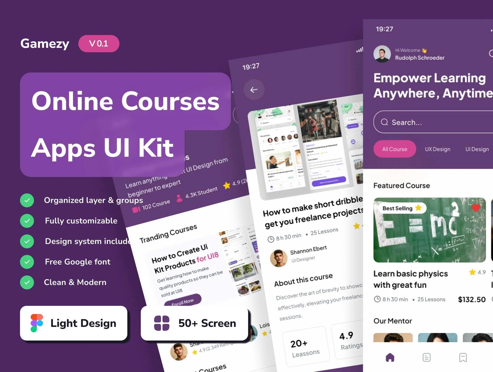 دانلود InsightHub – Online Courses Mobile App UI Kit