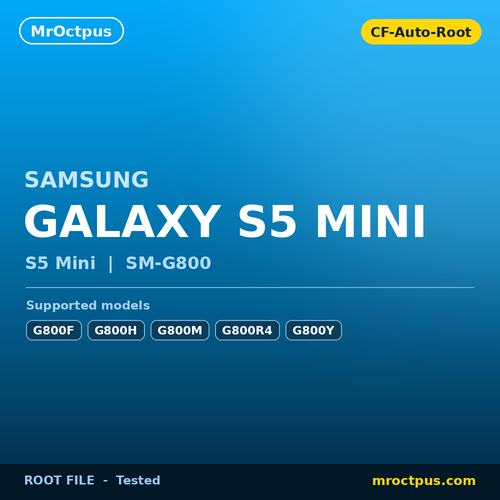 روت سامسونگ S5 Mini با CF-Auto-Root | SM-G800F / G800H / G800M و سایر مدل‌ها - مستر اختاپوس