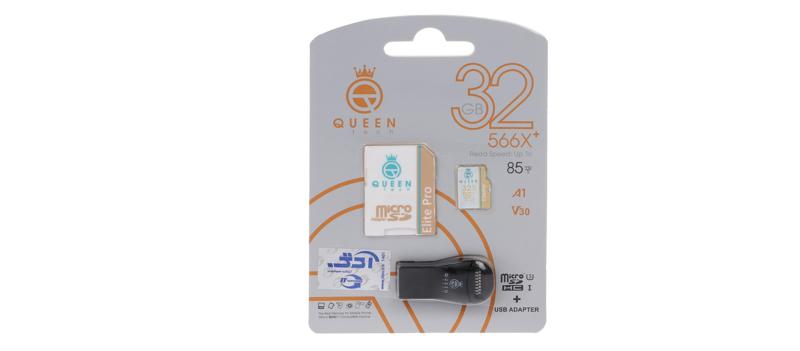 رم 32 گیگ Queen tech microSDHC & adapter