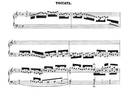 نت پیانو Toccata in c minor, BWV 911