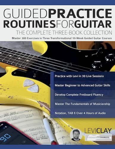 آموزش گیتار الکتریک مبتدی تا حرفه ای با مجموعهٔ سه‌جلدی Guided Practice Routines از Levi Clay