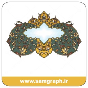 وکتور اسلیمی کادر و حاشیه 67 – Eslimi vector