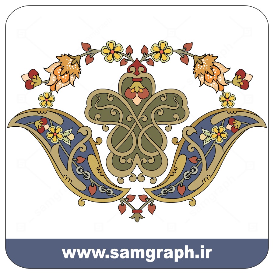 وکتور اسلیمی کادر و حاشیه 66 – Eslimi vector